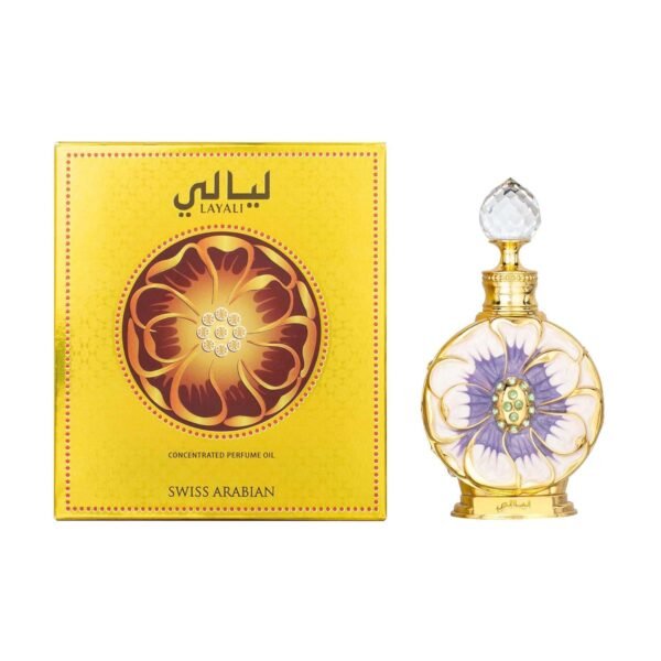 71MO2anr7jL._SL1500_.jpg Swiss Arabian Layali - Luxury Products From Dubai - Long Lasting And Addictive Personal Perfume Oil Fragrance - A Seductive Signature Aroma - 0.5 Oz
