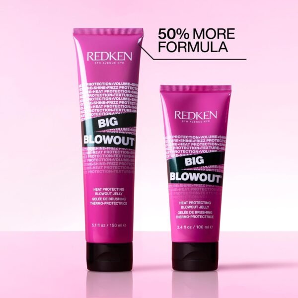 Redken Big Blowout Heat Protection Jelly For All Hair Types - Blowdry gel, Offers Shine and Texture with Frizz Control, Provides Volume for Fine Hair