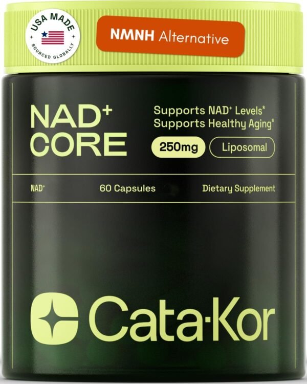NMNH Supplement Alternative - Liposomal NAD CORE LipoNAD 250mg - 30-Day Supply - High Purity NAD Supplement for Anti-Aging, Energy, Focus - 60 Capsules