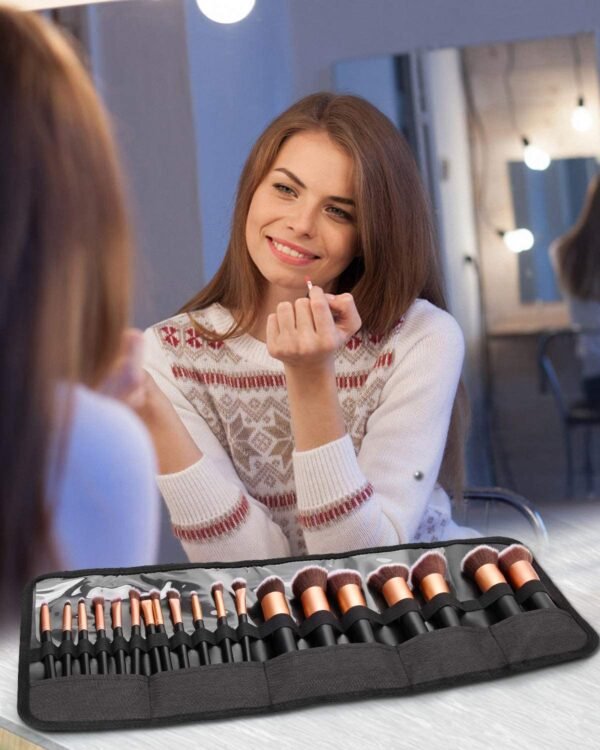 71Md5SNV2xL._SL1500_.jpg OCHEAL Makeup Brush Holder,Makeup Brush Organizer,Travel Makeup Brushes Bag Cosmetic Bags Pouch for Women Cosmetic Brushes Makeup Artist -Brushes Not included