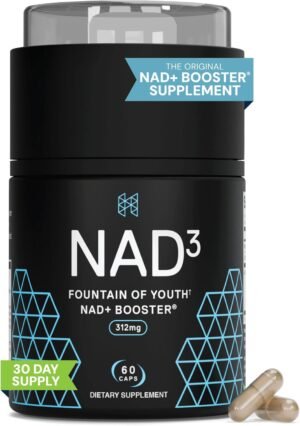 71Mhkz35GXL._AC_SL1500_.jpg HPN NAD+ Booster (NAD3), Anti Aging Cell Booster, NRF2 Activator, Nicotinamide Riboside Alternative, NAD Supplement Natural Energy, Longevity, and Cellular Health, 312 Mg per Serving (1 Month Supply)