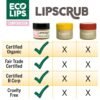 71MiNP4oDGL._SL1500_.jpg Eco Lips LIP SUGAR SCRUB 4 Pack (4-0.25oz jars) 100% Organic Lip Care Treatment with Organic Sugar & Coconut Oil - Gently Exfoliate & Polish Dry, Flaky Lips (Variety 4-Pack)