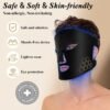 Red Light Therapy for Face, Infrared LED Face Mask Light Therapy 4 Light Waves with 850nm Near Infrared, Portable Rechargeable Red Light Therapy Mask Skincare Device for Facial Rejuvenation