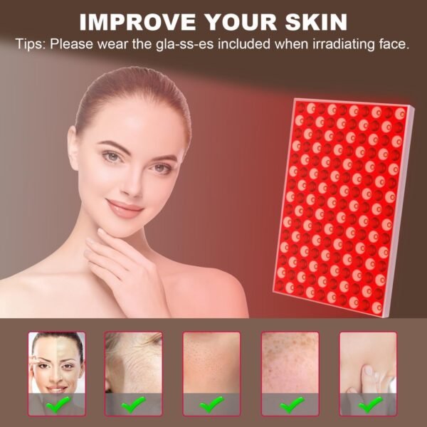 Red Light Therapy Lamp, Red Light Therapy for Body, Infrared Light Therapy Panel for Face with Stand, 660nm Red and 850nm Near Infrared LED Red Light Therapy Device at Home for Face and Body (2 Pack)