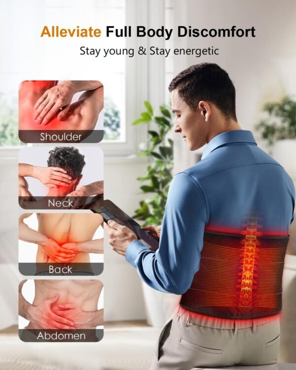 Red Light Therapy for Body, 31.5" x 11.8" Large Red Light Therapy Pad, 360 LEDs with 660nm Redlight & 850nm Infrared Light Therapy for Waist Back Shoulder Neck Pain Relief