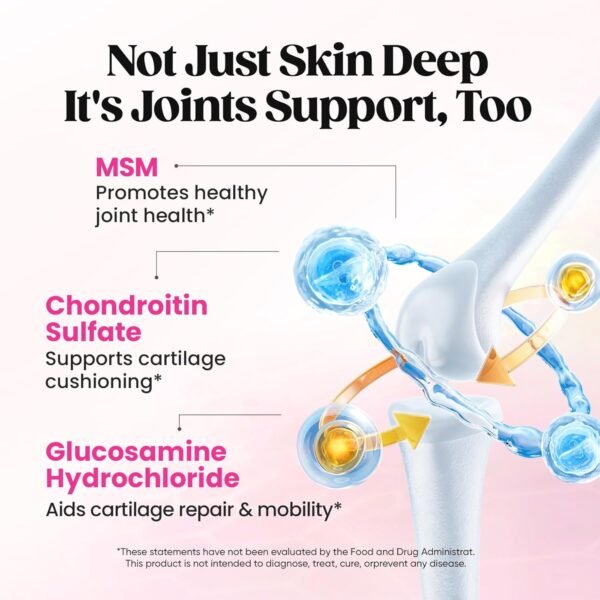 71N1wD1NBL._AC_SL1500_.jpg Venture Pal Multi Collagen Protein Powder for Joint Support - Hydrolyzed Collagen Peptides MSM + GC, Type I II III V X & Vitamin C | Collagen Supplement for Women & Men | Hair, Skin, Nail & | Non-GMO
