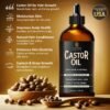 71N5om5D9GL._SL1500_.jpg Pure Cold Pressed Hexane-Free Castor Oil - Glass Bottle for Hair Growth, Face, Scalp, Skin & Eyelashes - Nourishing & Moisturizing - 4 fl oz