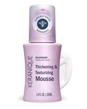 71NCUOubPL._SL1500_.jpg Keranique Volumizing Mousse for Women - Thickening and Styling Anti-Frizz Foam for Fine, Straight, Wavy, and Curly Hair