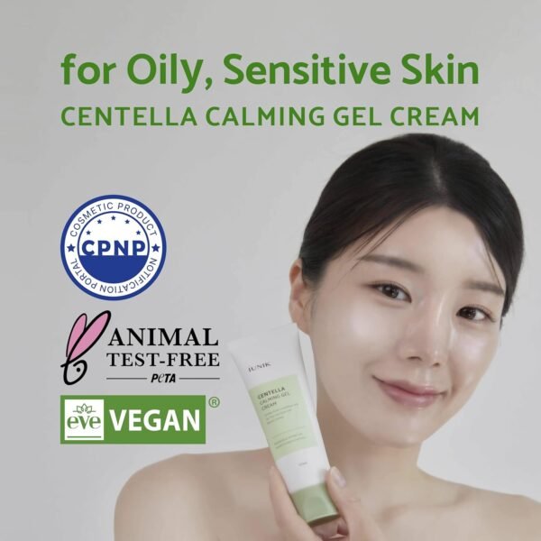 71NLEXqU4uL._SL1500_.jpg IUNIK Centella Calming Gel Cream Vegan Non-Sticky Moisturizing Blemish Care w/Centella Asiatica Tea Tree Soothes Acne Rosacea Oily & Sensitive Skin Korean Skincare