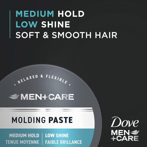 71NPtwBIQfL._SL1500_.jpg DOVE MEN + CARE Styling Aid Hair Product for a Medium Hold Sculpting Hair Paste for a Textured Look With A Matte Finish 1.75 Ounce (Pack of 3)