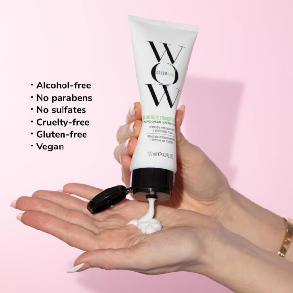 71NbL3p5jVL._SL1500_.jpg COLOR WOW One Minute Transformation – Instant frizz fix| Nourishing styling cream smooths, tames + defrizzes on the spot| Avocado oil + Omega 3’s hydrate, repair for silkier, smoother texture