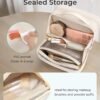 71NeNxqWDYL._AC_SL1500_.jpg BAGSMART Travel Makeup Bag, Make Up Bag with Multiple Compartments for Organizer, Durable & Compact Cosmetic Organizer for Women for Travel Accessories (Beige)
