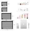 71OB7igbBrL._SL1500_.jpg EASYFUN Mesh Pouch, Make up Bag with Zipper Cosmetic Organizer Pouch for Daily or Travel to Keep Small Items, 4 PCS Black