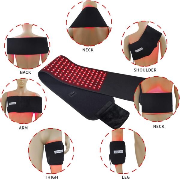 DGXINJUN Red Light Therapy Devices FDA Cleared Near Infrared 880nm Led Wrap Back Pain Relief Pad Home Use Wearable Belt Deep Penetrating Body Joints Muscle Benefits (2020 SMD Belt)