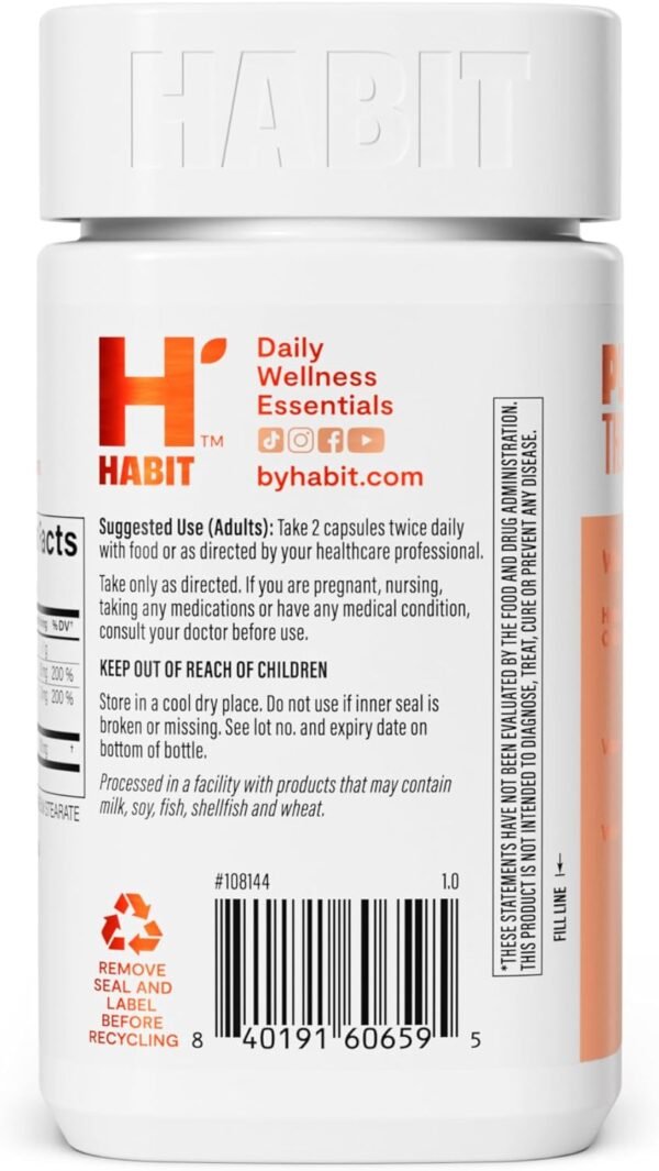 71OUSCV5HRL._AC_SL1500_.jpg Habit Collagen Supplement (60 Capsules) - New Look, 2000mg Collagen Peptides, Vitamin C & Vitamin E, Skin Health, Antioxidants, Non-GMO, Gluten Free (1 Pack)