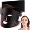 Red Light Therapy for Face, Infrared LED Face Mask Light Therapy 4 Light Waves with 850nm Near Infrared, Portable Rechargeable Red Light Therapy Mask Skincare Device for Facial Rejuvenation