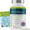 Vitmulti Anti-Aging Natural Amino Acids Supplement for Women & Men – Supports Immune Health, Energy, Smoother Skin Tone, & Restorative Sleep, Anti-Aging Supplement Pills for Longevity, 60 Capsules