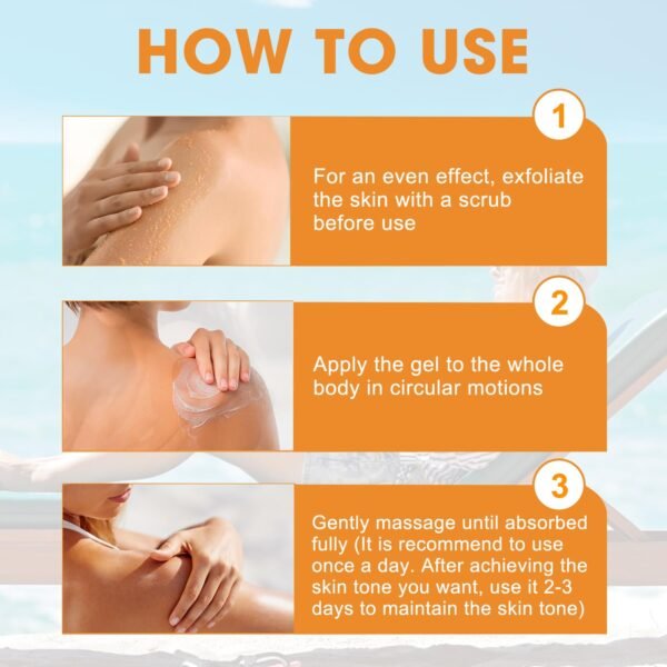 Luxury Intensive Tanning Gel, Intensive Tanning Luxe Gel, Natural Tanning Cream Gel for Natural Tan Skin, Brown Tanning Gel for Sunbeds & Outdoor Sun (2Pcs)