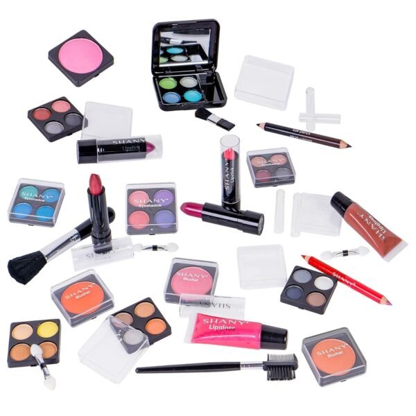 SHANY Carry All Makeup Train Case with Pro Makeup Set, Makeup Brushes, Lipsticks, Eye Shadows, Blushes, Powders, and more - Reusable Makeup Storage Organizer - Premium Gift Packaging - Purple