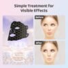 Yahi Red Light Therapy for Face, Led Face Mask Light Therapy, 7 Colors LED Face & Neck Mask Light Therapy At Home, Black
