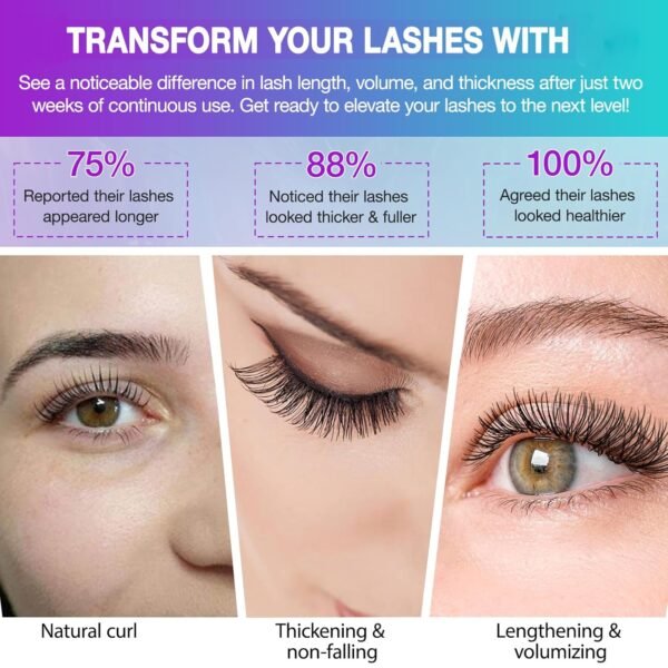Lash Serum for Eyelash Growth Serum, EyelashSerum to Grow Lashes, Lash Enhancing, Thicker, Fuller, Longer, Naturally Beautiful, for Sensitive Eyes, Non Irritating