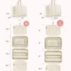 BAGSMART Travel Toiletry Bag with Jewelry Organizer, Hanging Travel Bag for Toiletries, Puffy Makeup Cosmetic Bag Organizer, Carry-on Travel Accessories Essentials, Beige-M