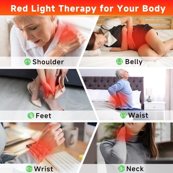 Red Light Therapy for Body, 3 in 1 Red Light Therapy with Stand, Deep 660nm and 850nm Red Light Therapy Panel for Face, Muscles Pain, Skin, Leg, Joints, Waist (Red)