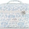Floral Quilted Cosmetic Bag, Large Travel Aesthetic Makeup Bag, Cute Coquette Toiletry Bag for Women Girls