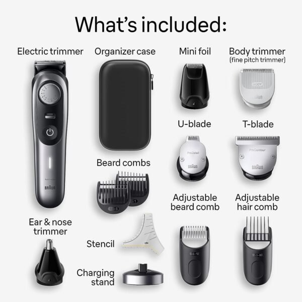 71Po9QtDuL._SL1500_.jpg Braun All-in-One Men's Shaving Kit Series 9 9440, 13-in-1 Beard, Face, Nose, Ear Trimmer, Hair Clippers, Body Groomer and Manscaping