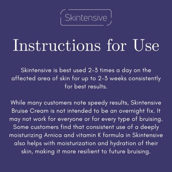 71PpxZv5nWL._SL1500_.jpg SKINTENSIVE Arnica Bruise Cream for Thin Skin - Moisturizing, Vitamin K C and E, Skin Renewal, 4 Oz
