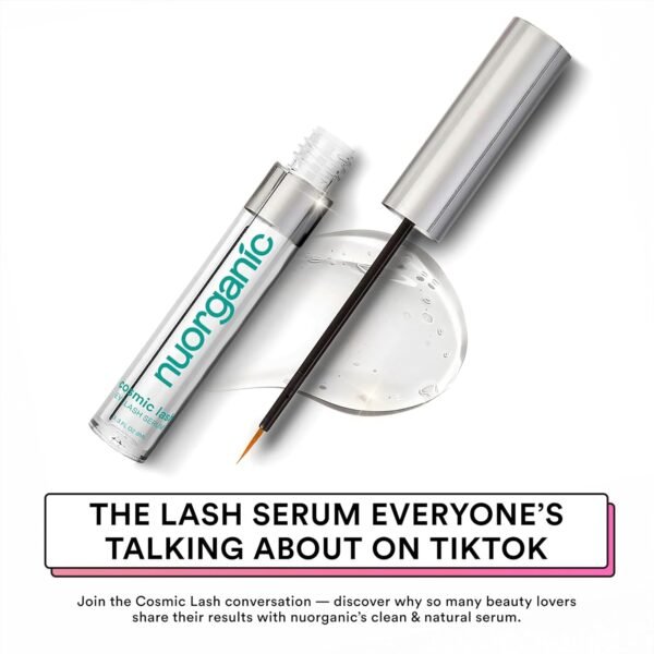 'Cosmic Lash' Eyelash Serum | Lash Growth Serum Without Prostaglandins | Thicker, Longer, More Defined Lashes Naturally | 4 Months Supply XL Size | Made in USA, cGMPA Certified Lab