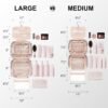 71Qk01OCJiL._AC_SL1500_.jpg Everfun Hanging Travel Toiletry Bag for Women Traveling With Leakproof Compartment Makeup Cosmetic Organizer Dopp Kit Travel Accessories Essentials Must Have