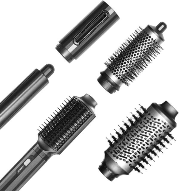 GLAMUP® FusionPro 6 in 1 Thermal & Hot Air Styler –Auto Curler, Thermal Straightening Brush, Powerful Hair Dryer, Volumizer, Hair Styling Gift Set with Travel Bag