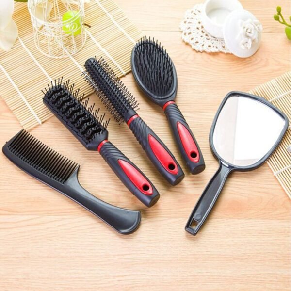 71QrCB3ozTL._SL1000_.jpg Set of 5 Hair Combs Set Professional Salon Hair Cutting Brushes Sets Salon Hairdressing Styling Tool Mirror And Holder Stand Set Dressing Comb Kits for