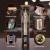 Ufree Professional Beard Trimmer for Men, Zero Gapped T-Blade Hair Clipper & Mustache Trimmer Kit with LCD Display, Precision Edgers for Haircut & Grooming, Barber-Grade Electric Shaver, Gifts for Men