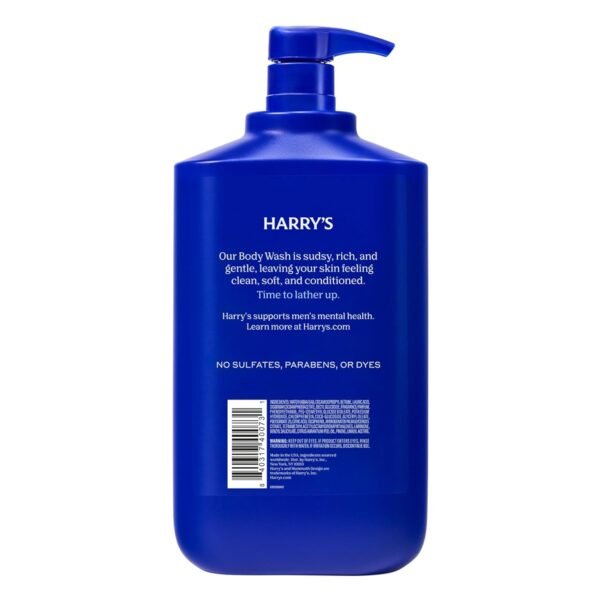 Harry's Men's Body Wash with Pump- Stone - (2 Pack) 30 fl oz - Shower Gel for Men - No Parabens, Sulfates, or Dyes