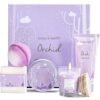 Spa Gifts for Women, Body & Earth 5 Pcs Gifts for Women Orchid Gift Sets, Bath and Body Womens Bath Gifts, Mothers Day Gift for Mom