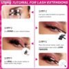 Lash Clusters Kit Fluffy 80D 100D Individual Lashes D Curl Cluster Eyelash Extensions 10-18mm DIY Lash Extension Kit Lash Bond and Seal Waterproof, Lash Applicator, Thick False Eyelashes Kit