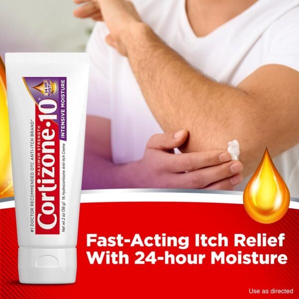 71RACEnvRHL._AC_SL1500_.jpg Cortizone 10 Maximum Strength Intensive Moisture Anti-Itch Cream, 1% Hydrocortisone, 2 oz.