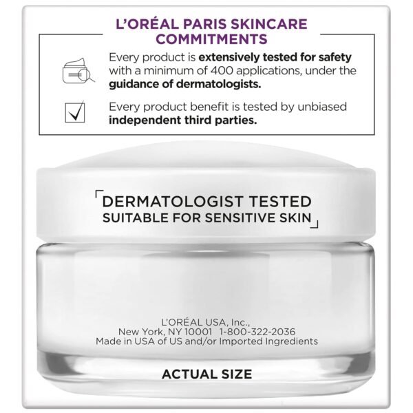 L'Oreal Paris Wrinkle Expert 55+ Anti-Aging Face Moisturizer with Calcium, Non-Greasy, Suitable for Sensitive Skin 1.7 fl. oz