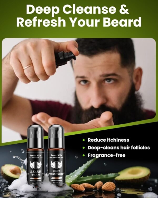 71S3Ke-iSbL._SL1500_.jpg Comfy Mate Beard Kit for Men Beard Care Grooming Kit with Shampoo & Conditioner, Beard Oil, Balm, Brush, Comb & Scissors, Father's Day, Christmas & Birthday Gifts for Men Stocking Stuffers for Him