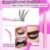 Eyelash Extension Kit 320pcs Lash Clusters D Curly 9-16mm Mix 40D Individual Lashes with Lash Bond and Seal and Remover Lash Applicator for Lash Extension Beginners