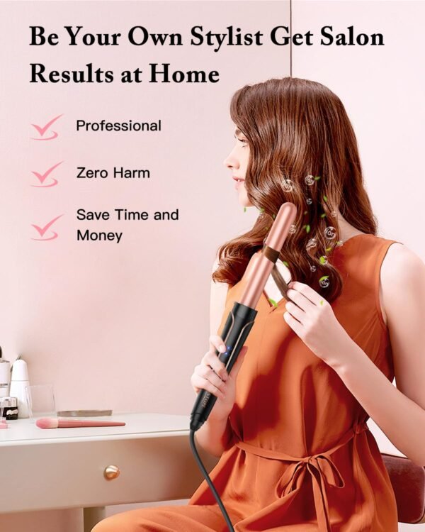 71SfyUt5CvL._SL1500_.jpg Waver Curling Iron Wand, BESTOPE PRO 5 in 1 Curling Wand Set with 3 Barrel Hair Crimper for Women, Fast Heating Hair Wand Curler in All Hair Type