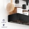 Kitsure X-Large Shower Caddy - 2 Pack Adhesive Shower Organizer, Rustproof Metal Shelves, No-Drill Bathroom Organizers and Storage, Black