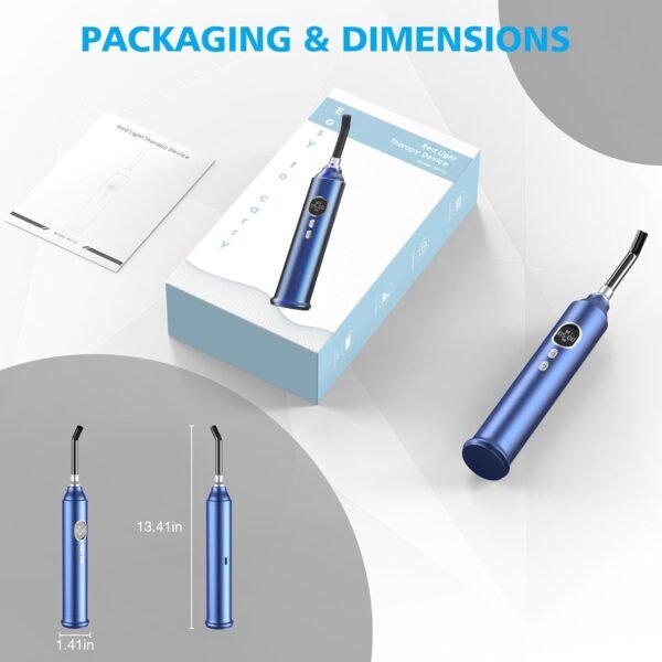 Red Light Therapy with Removable Tip, 2-in-1 Near Infrared & Red Light Therapy for Face Body with Timer and 4 Modes for Pain Relief of Muscles Joints, 660/850/940nm Light Therapy Torch for Travel Home