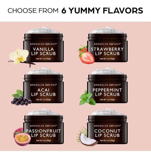 71THO1PLJNL._SL1500_.jpg Brooklyn Botany Lip Scrub Exfoliator 1 oz – Lip Moisturizer for Dry Lips and Chapped Lips – Gentle Lip Exfoliator for Smooth and Brighter Lips – Peppermint Flavor