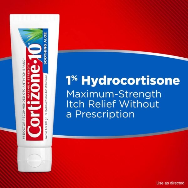 71TXDWk2OUL._AC_SL1500_.jpg Cortizone 10 Maximum Strength Anti-Itch Cream with Soothing Aloe, 1% Hydrocortisone Creme, 2 oz.