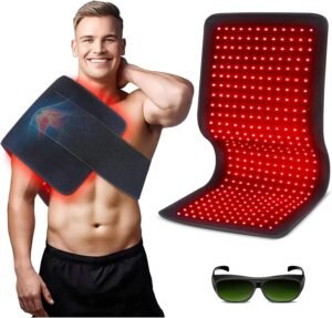 Red Light Therapy Pad for Body, 180W LED Red & Infrared Light Device Mat with 660nm & 850nm Wavelengths for Waist Back Shoulder Muscle Pain Relief FSA HSA Eligible