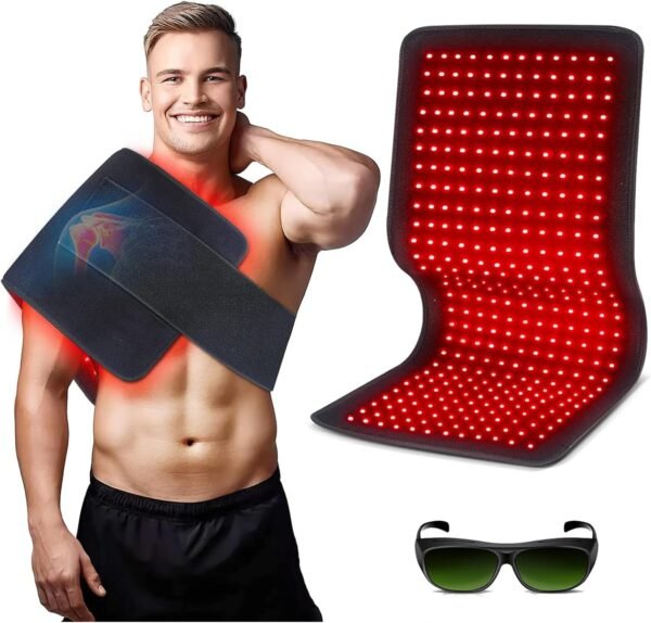 Red Light Therapy Pad for Body, 180W LED Red & Infrared Light Device Mat with 660nm & 850nm Wavelengths for Waist Back Shoulder Muscle Pain Relief FSA HSA Eligible