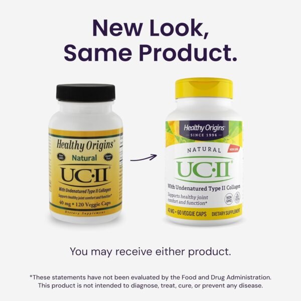 71TYKZ7JX2L._AC_SL1500_.jpg Healthy Origins UC-II 40 mg (Undenatured Type II Collagen, Non-GMO, Gluten Free, Joint Support), 120 Veggie Caps